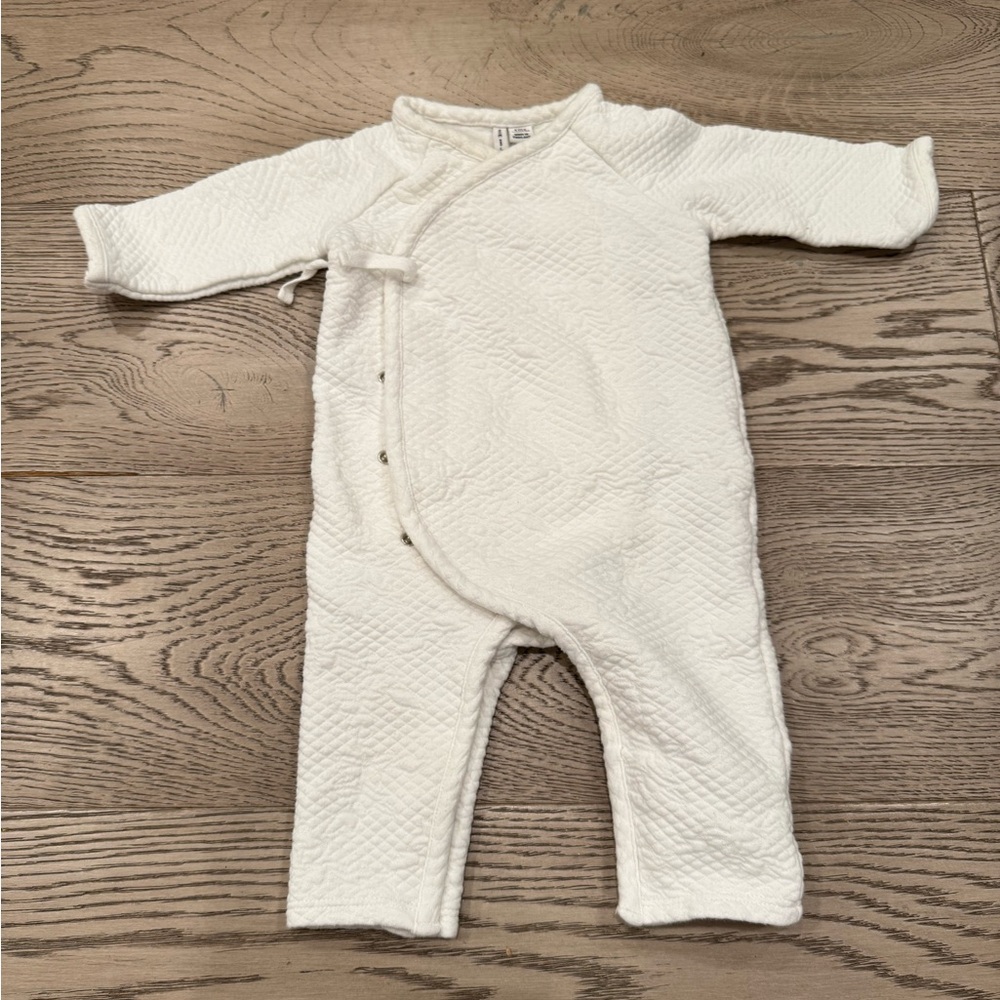 Janie and Jack Baby White Quilted Onesie